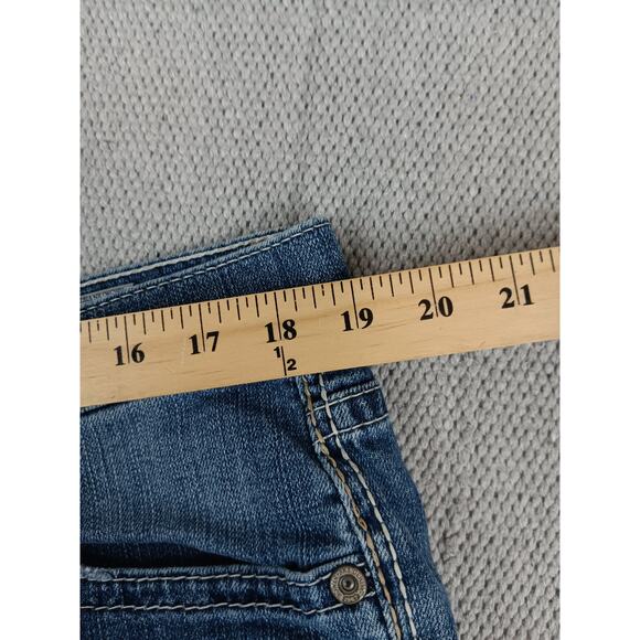 BKE Buckle Tyler Jeans Mens 38R 38X31 Blue Straight Leg Whiskered Distressed - Picture 10 of 14